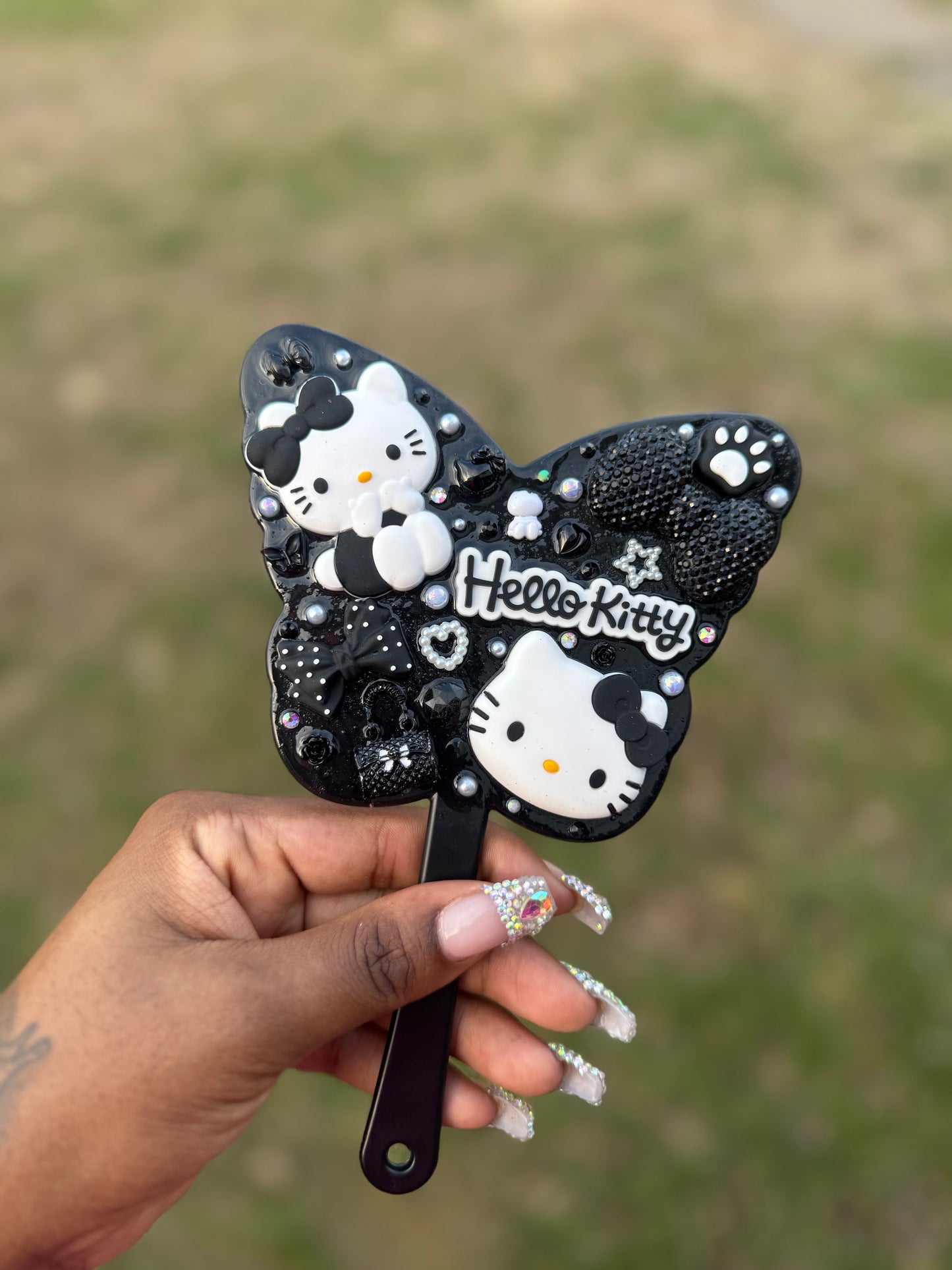 Black butterfly mirror