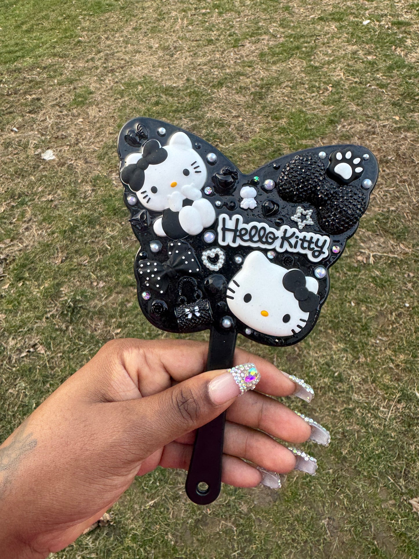 Black butterfly mirror